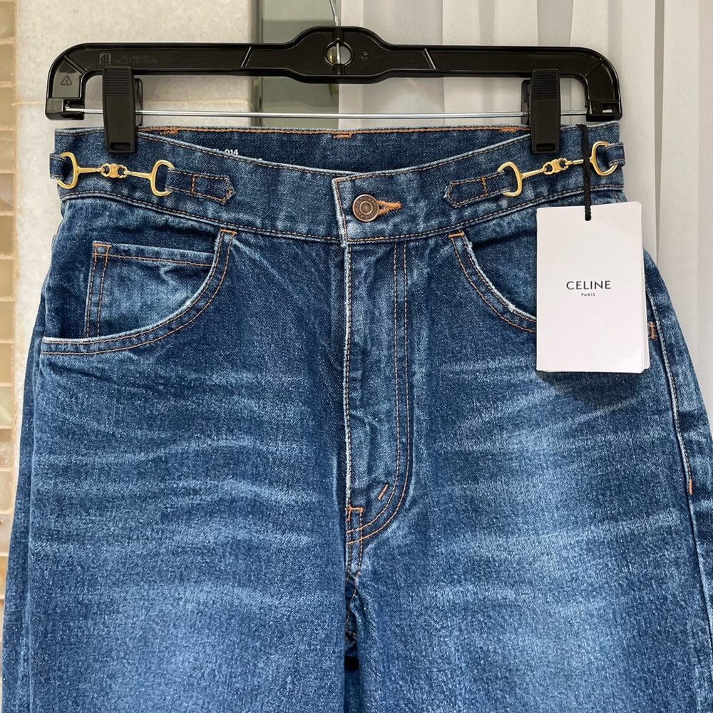 Celine Triomphe Flare Ridge Jeans 28